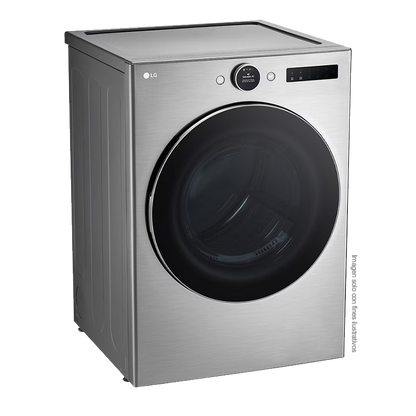 Secadora a gas 22kg DF74VFXS6B LG, carga frontal color plateado, TurboSteam, AI sensor Dry, ThinQ.