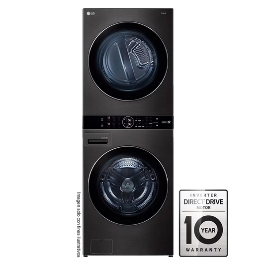 Centro de lavado a gas 25kg | WK25BS6 LG | panel central táctil | INVERTER DD | tecnología Smart ThinQ