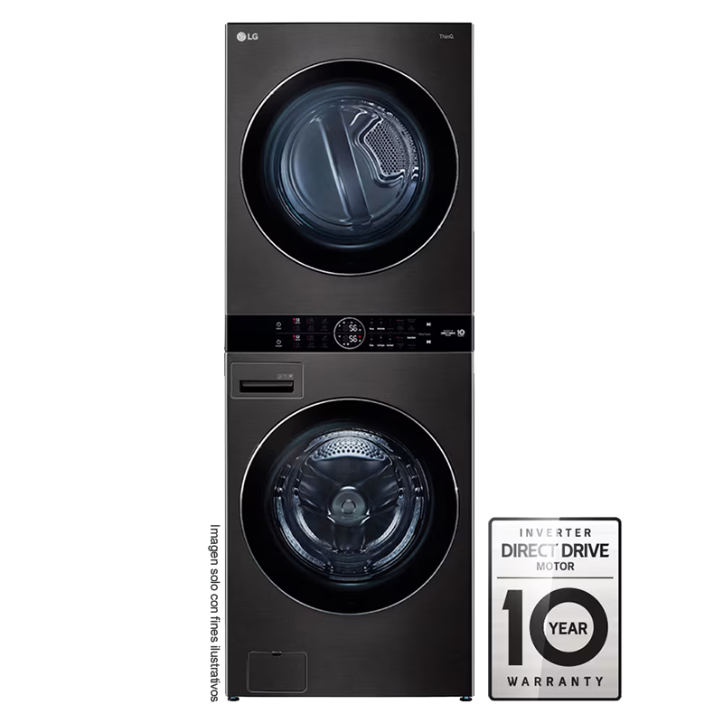 Centro de lavado a gas 25kg | WK25BS6 LG | panel central táctil | INVERTER DD | tecnología Smart ThinQ