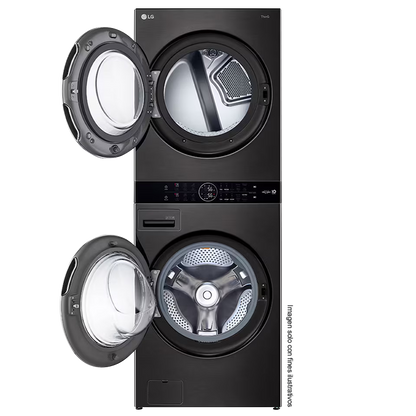 Centro de lavado a gas 25kg | WK25BS6 LG | panel central táctil | INVERTER DD | tecnología Smart ThinQ