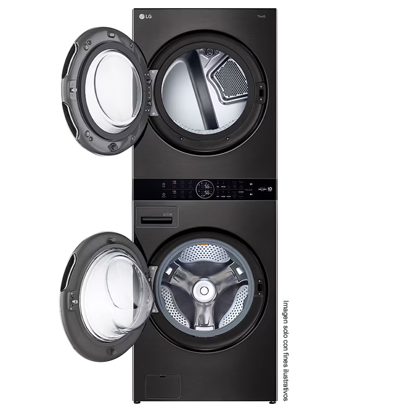 Centro de lavado a gas 25kg | WK25BS6 LG | panel central táctil | INVERTER DD | tecnología Smart ThinQ