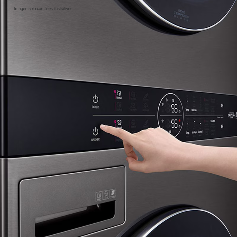 Centro de lavado a gas 25kg | WK25BS6 LG | panel central táctil | INVERTER DD | tecnología Smart ThinQ
