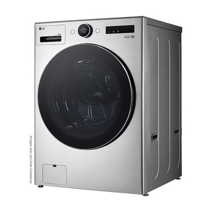 Lavadora 23kg WM23VFXS6 LG, carga frontal, pantalla LCD, dispensador automáticos detergente y suavizante, lavado óptimo mejorado por IA impulsado por AI DD
