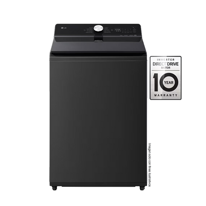 Lavadora 22kg carga superior | WT220BTX6 LG | sistema TurboWash | panel LED táctil | color negro | motor inverter con 10 años de garantía.