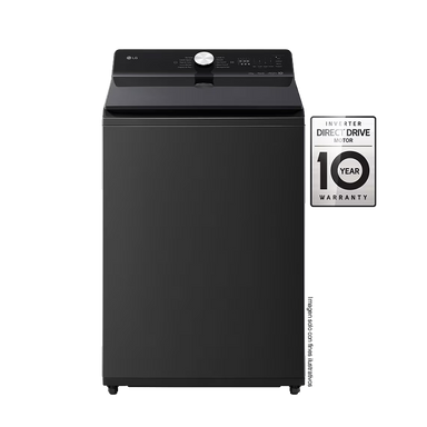 Lavadora 22kg carga superior | WT220BTX6 LG | sistema TurboWash | panel LED táctil | color negro | motor inverter con 10 años de garantía.