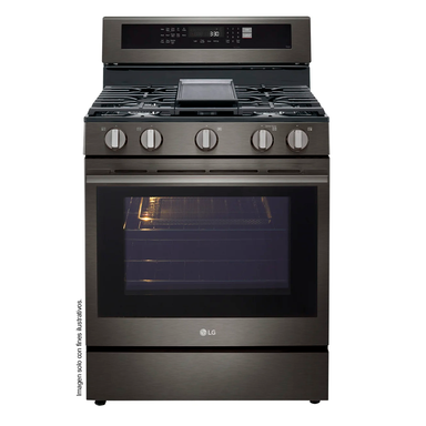 Estufa a gas de 30", modelo LRGN6325X LG, 5 quemadores, con modo Air Fry, sistema Easy Clean