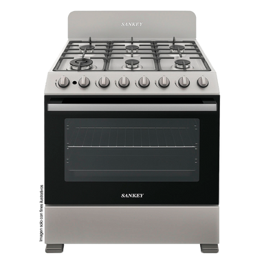 Estufa de 30" LYRA S6 Sankey, 6 quemadores encendido eléctrico, acero inoxidable