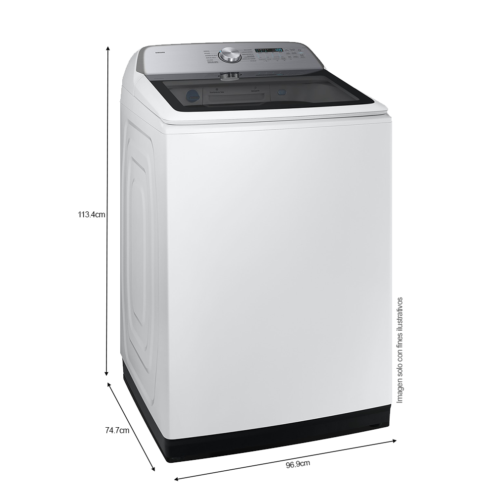 Lavadora carga superior 26kg (5.2pc) WA26DG5500AWAP Samsung, SmartThings Wi-Fi integrado