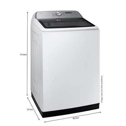 Lavadora carga superior 26kg (5.2pc) WA26DG5500AWAP Samsung, SmartThings Wi-Fi integrado