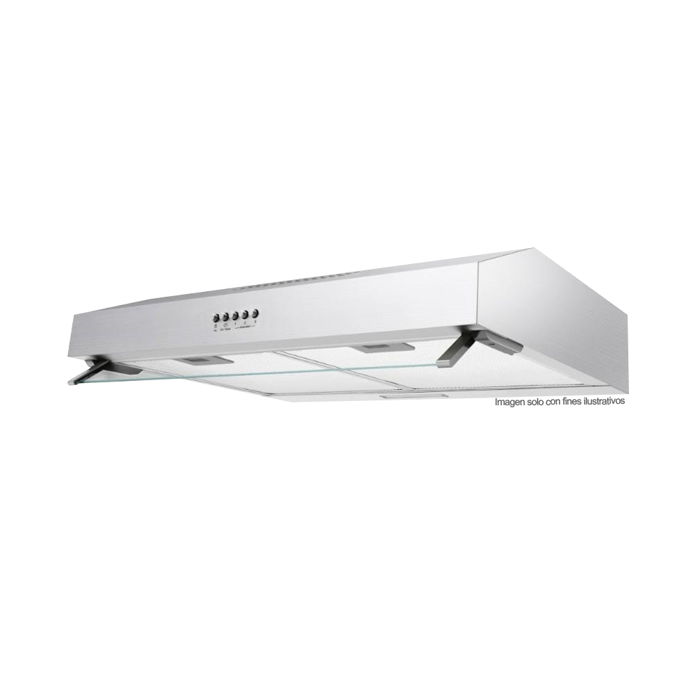 Extractor de grasa 76cm CM7645UIW0 Mabe, acero inoxidable 3 niveles de extracción