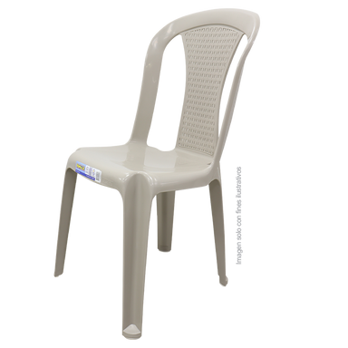 Silla plástica Samba 11489-XP, color taupe.