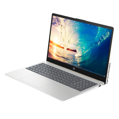 Laptop 15-fc0258la, HP 15.6” FHD, AMD Ryzen 5 7520U, 16GB 1TB Windows 11 color dorado cálido.