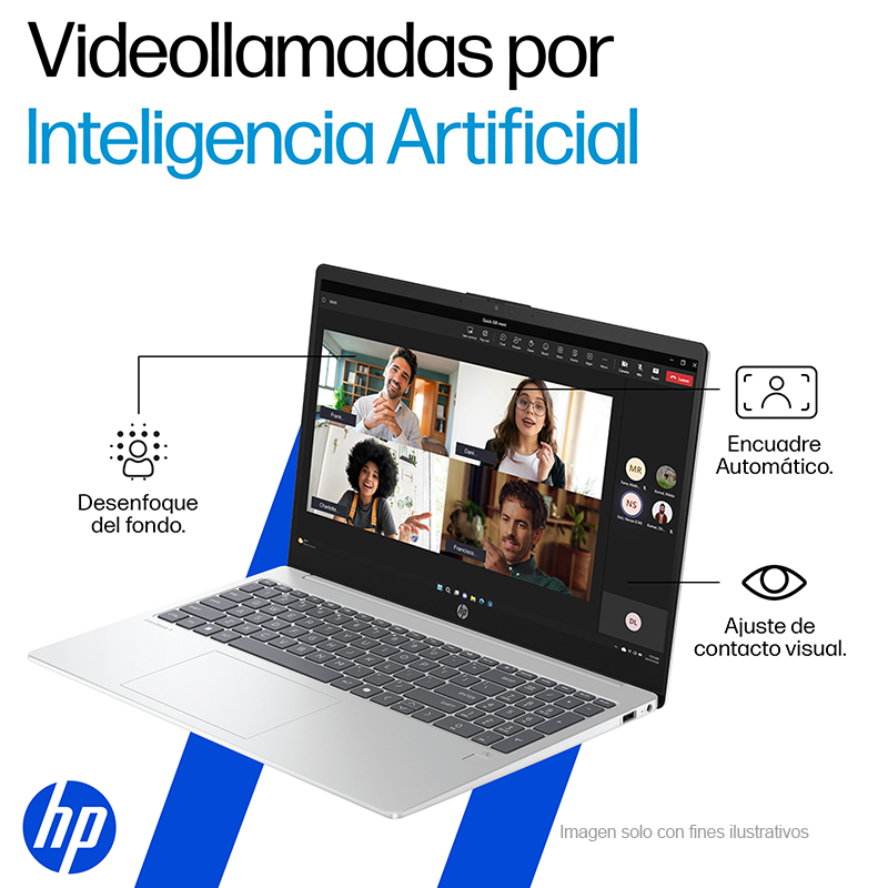 Laptop OmniBook 3 AI 15-fn0051la, HP | AMD Ryzen AI 5, 16 GB RAM, 512 GB SSD, 15.6" FHD, Windows 11 Home