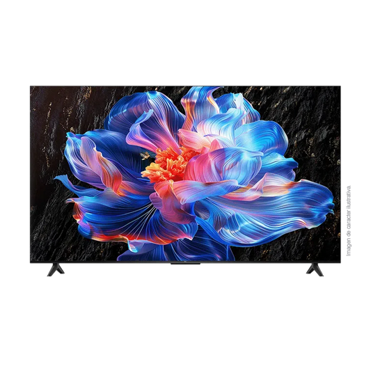 Televisor LED Smart 65" 4K, TCL, Google TV, Procesador AiPQ, Metálico cin marco