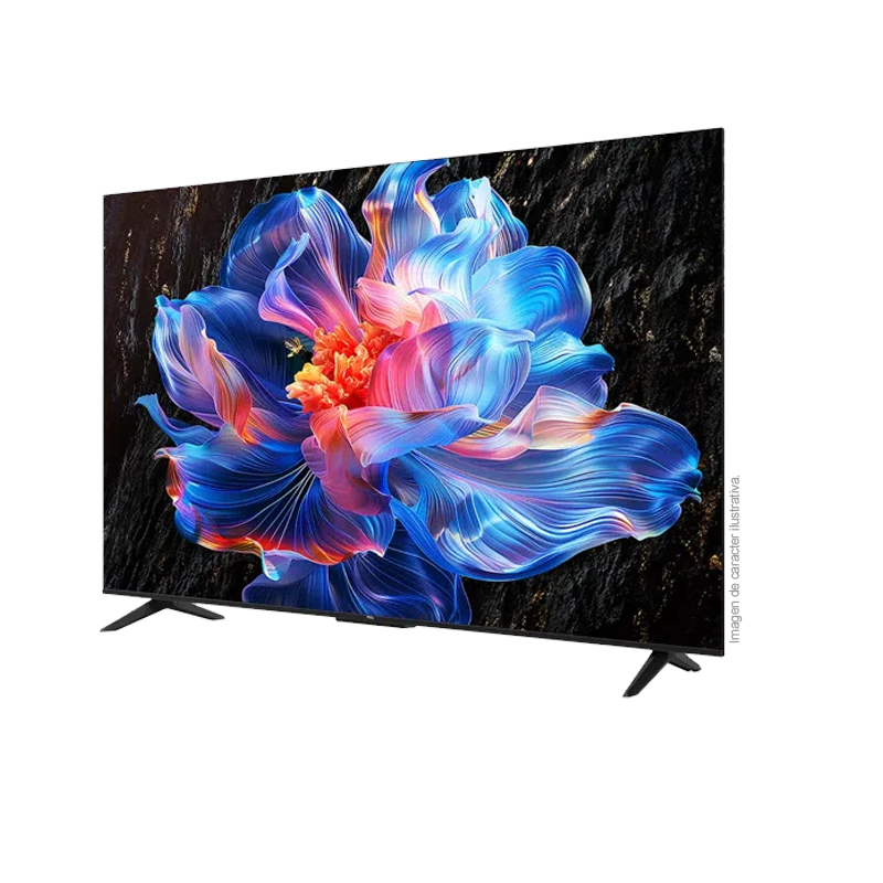 Televisor LED Smart 65" 4K, TCL, Google TV, Procesador AiPQ, Metálico cin marco