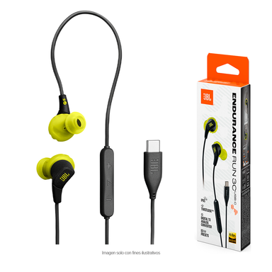 Audífonos JBL alámbricos ENDURRUN IN EAR JBLENDURRUN3CBLAM Color negro