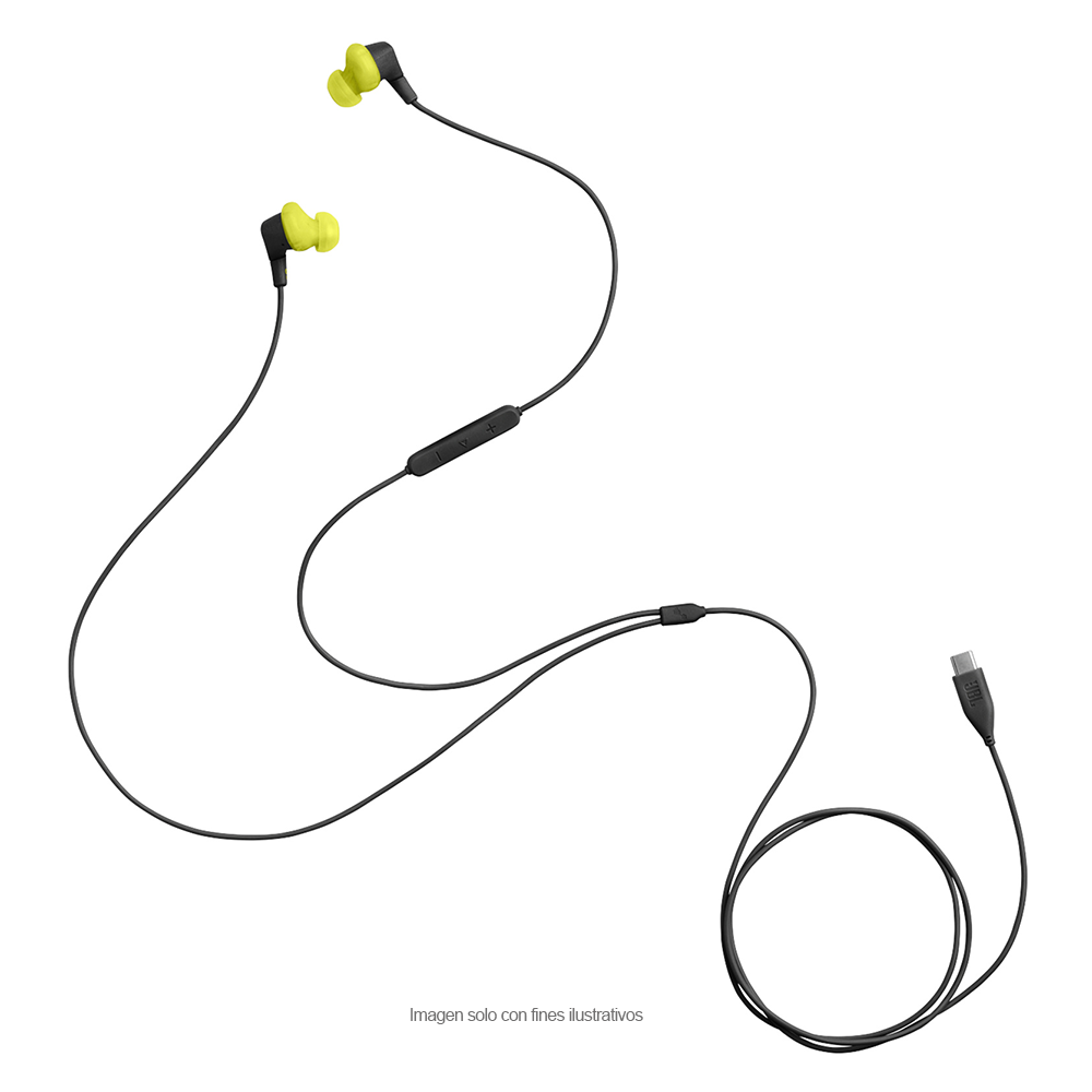 Audífonos JBL alámbricos ENDURRUN IN EAR JBLENDURRUN3CBLAM Color negro