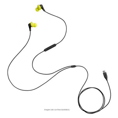 Audífonos JBL alámbricos ENDURRUN IN EAR JBLENDURRUN3CBLAM Color negro