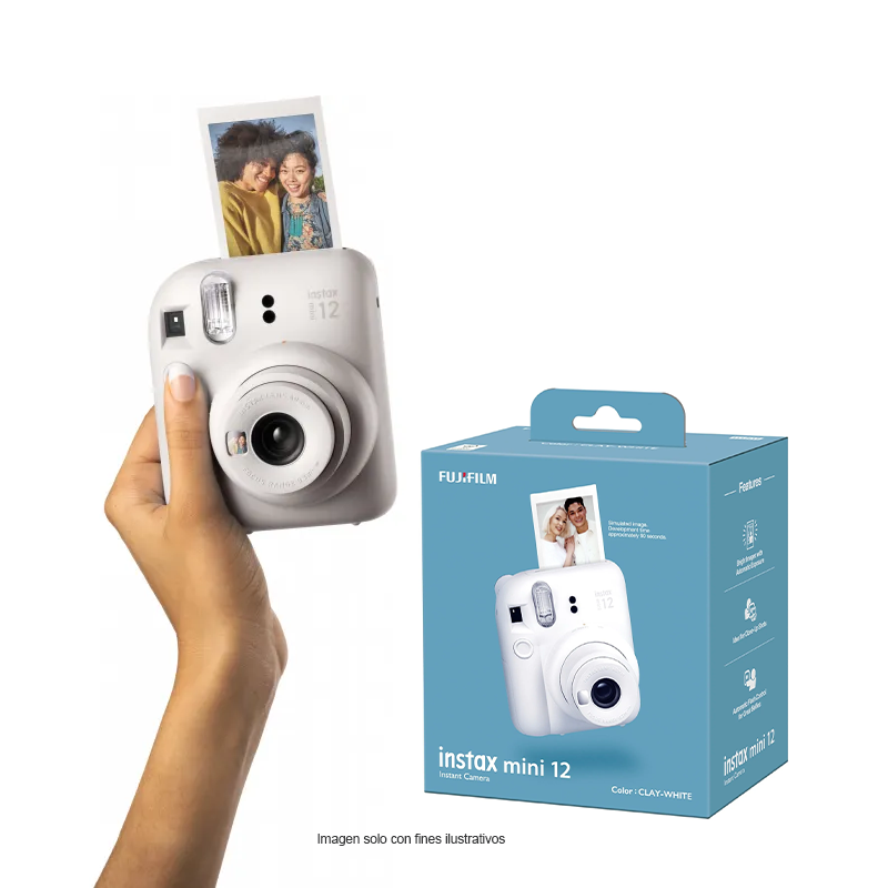 Cámara instantánea - Fujifilm Instax Mini 12, color blanco, UJ-16806121-C