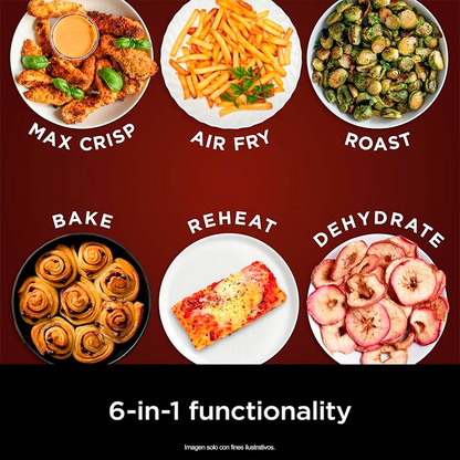 Air Fryer AF181LAA, 6 en 1 Ninja, color negro.