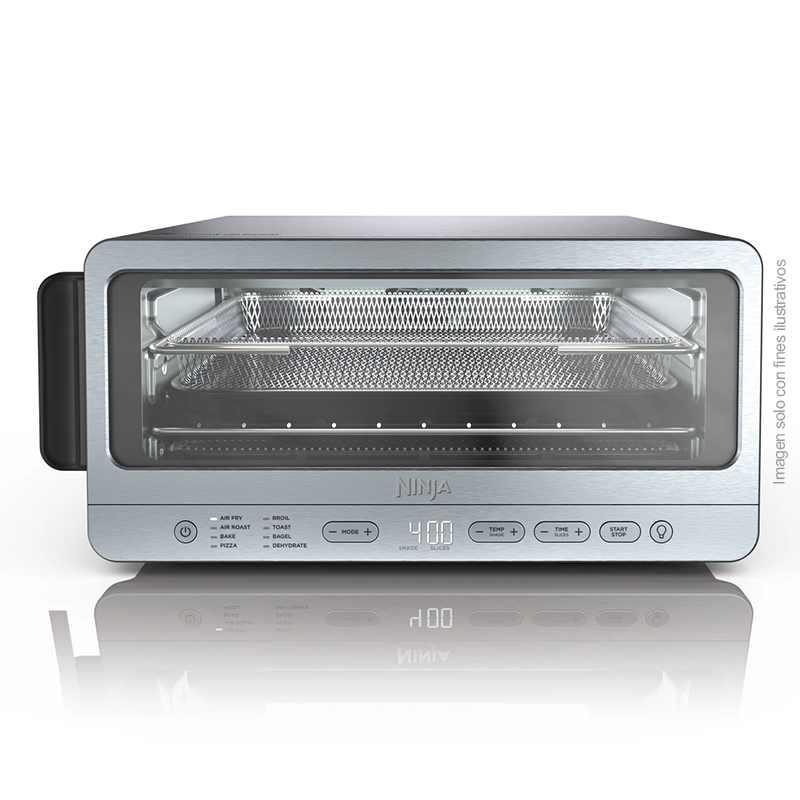 Tostahornos y freidora de aire SP151 Ninja 8 en 1 freír con aire, asar, hornear, tostar, preparar pizza, hacer bagels, gratinar y deshidratar,