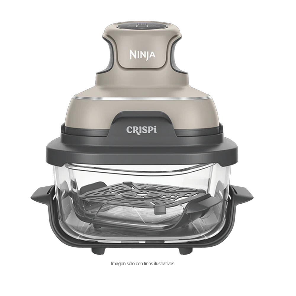 Freidora de aire Crispi FN101ST Ninja, sistema de cocción portátil de vidrio