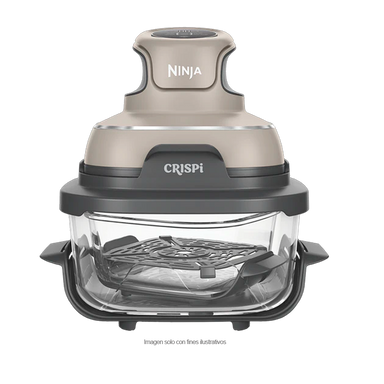 Freidora de aire Crispi FN101ST Ninja, sistema de cocción portátil de vidrio
