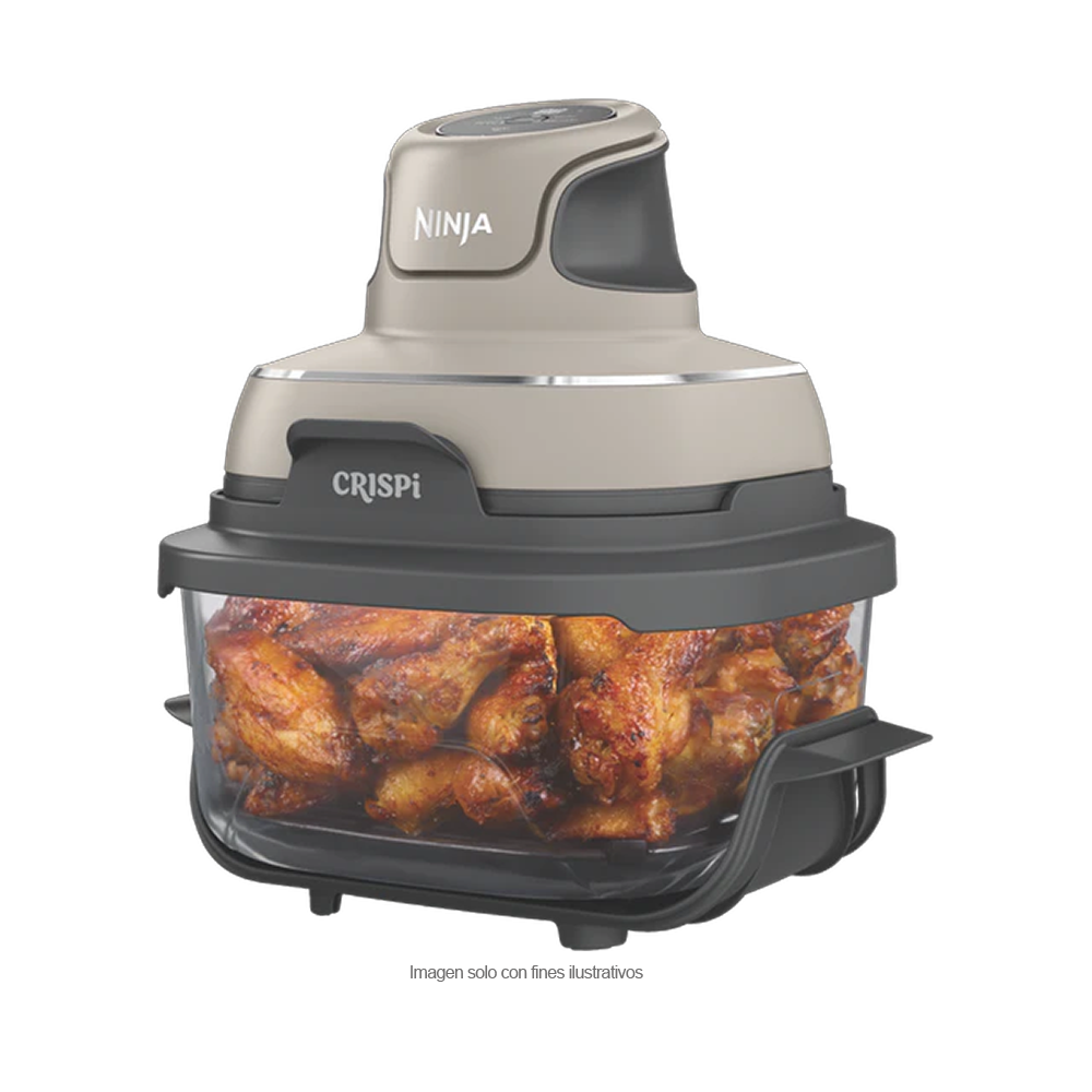 Freidora de aire Crispi FN101ST Ninja, sistema de cocción portátil de vidrio