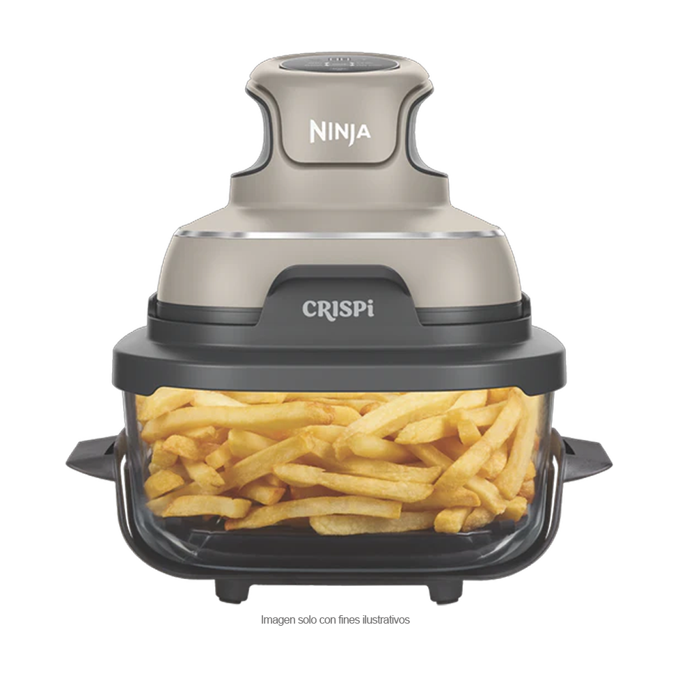 Freidora de aire Crispi FN101ST Ninja, sistema de cocción portátil de vidrio