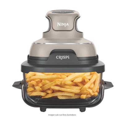 Freidora de aire Crispi FN101ST Ninja, sistema de cocción portátil de vidrio