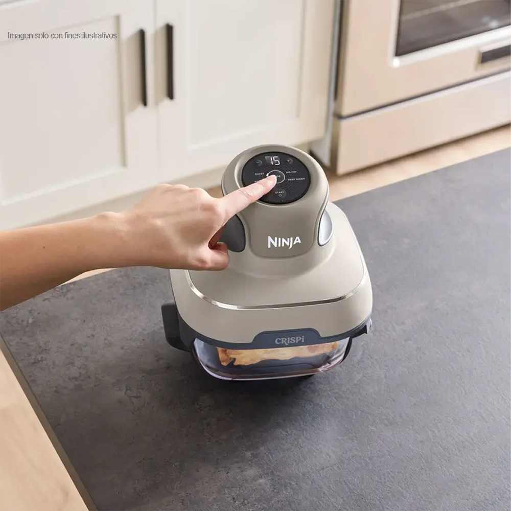 Freidora de aire Crispi FN101ST Ninja, sistema de cocción portátil de vidrio