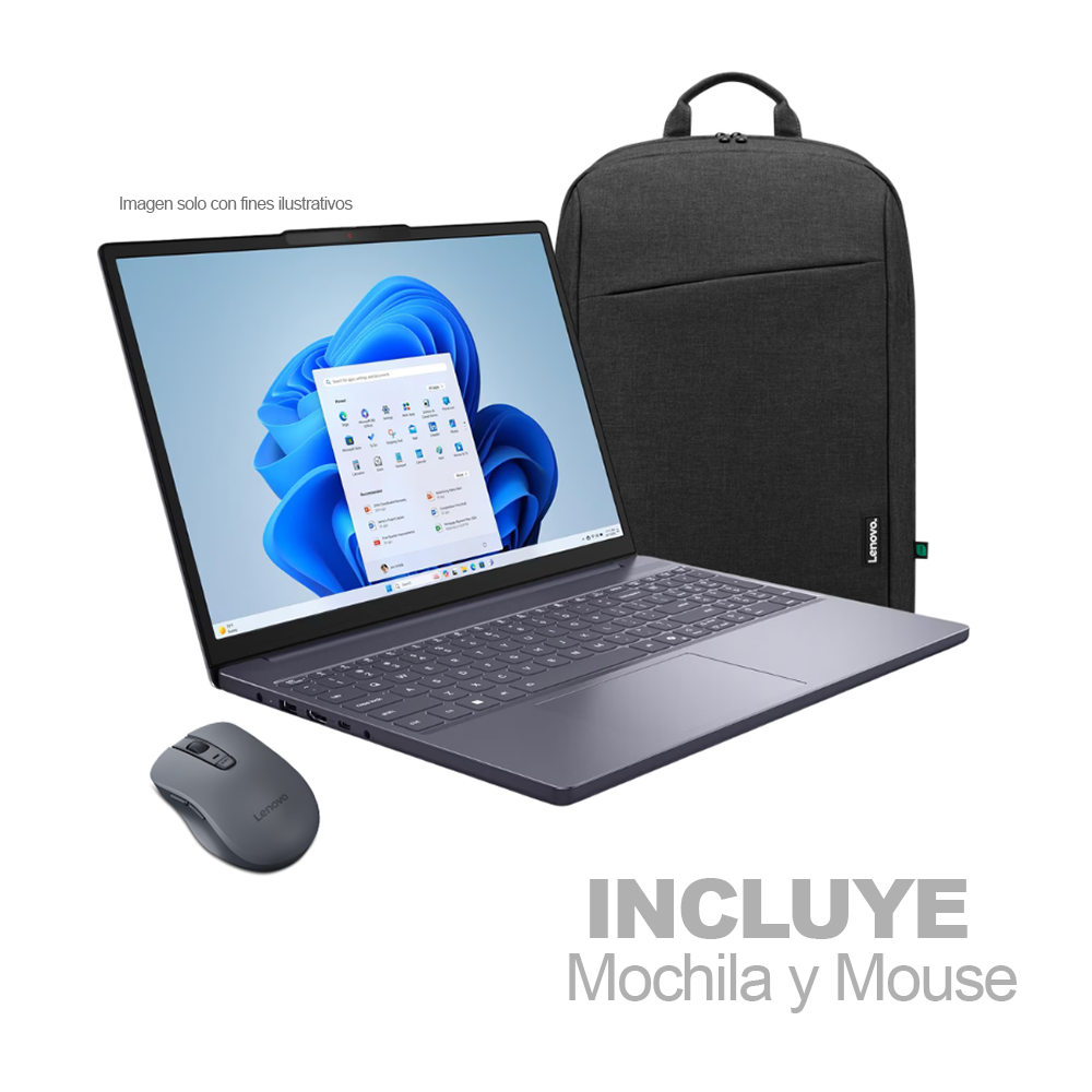 Laptop IdeaPad Slim 3 15ARH10  Lenovo, procesador AMD RyzenTM 7 7735HS 24GB 512GB / incluye mouse y mochila