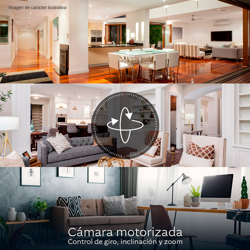 Cámara inteligente NHC-IP11 2PK motorizada Wi-Fi – interior con cable, Nexxt Home