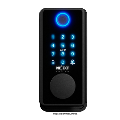 Cerradura inteligente Wi-Fi Modelo NHS-D150 BKT Color negro. Nexxt