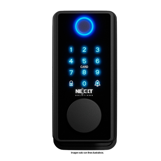 Cerradura inteligente Wi-Fi Modelo NHS-D150 BKT Color negro. Nexxt