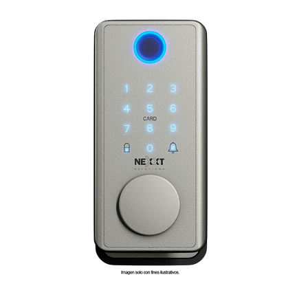 Cerradura inteligente Wi-Fi Modelo NHS-D150 ST Color acero inoxidable. Nexxt