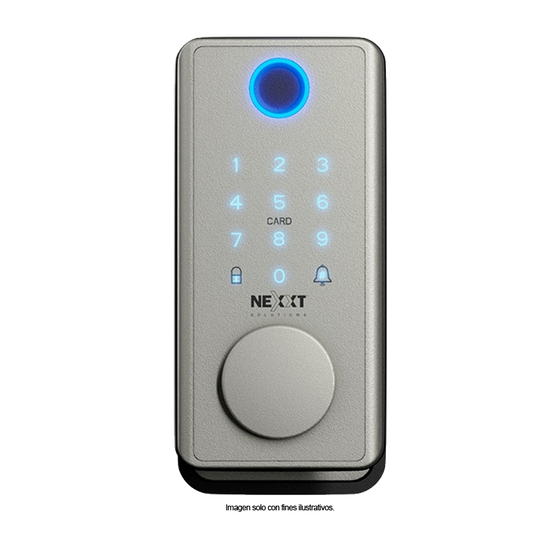 Cerradura inteligente Wi-Fi Modelo NHS-D150 ST Color acero inoxidable. Nexxt