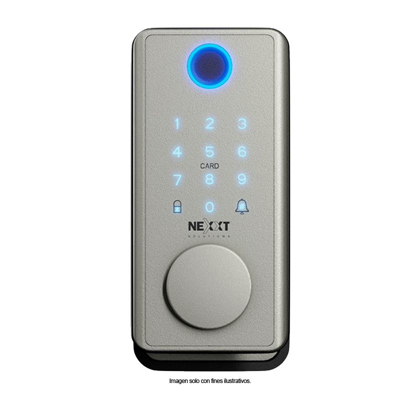 Cerradura inteligente Wi-Fi Modelo NHS-D150 ST Color acero inoxidable. Nexxt