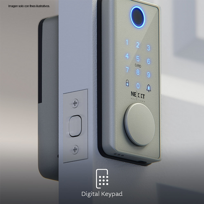 Cerradura inteligente Wi-Fi Modelo NHS-D150 ST Color acero inoxidable. Nexxt