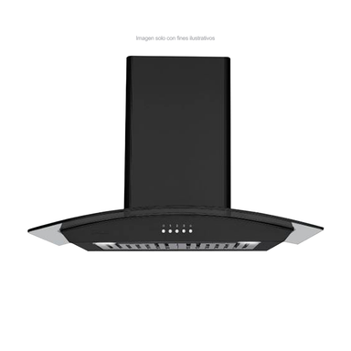 Extractor de grasa 35" (89.5cm) Galaxy 90 Black Drija, 2 chimeneas, 2 filtros de acero inoxidable, 1 filtro de carbón activo, extracción de 500MHC, 3 velocidades.