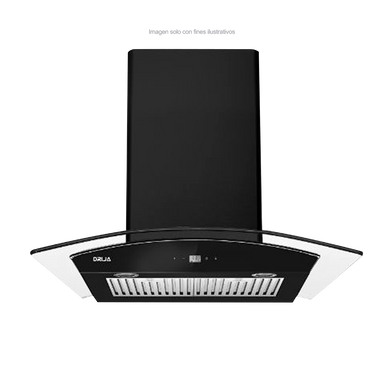 Extractor de grasa 29" (75cm) Prisma Touch 76 Black mate Drija 2 chimeneas iluminación LED, panel digital temporizador.