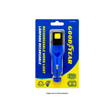 Linterna recargable, flujo Luminoso: 150 - 180 lumens LED COB, batería 400mAh 3 en 1.