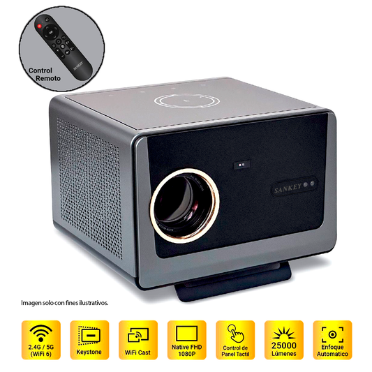 Proyector LED CP-S1013 hasta 200" FHD Wi-Fi, Sankey