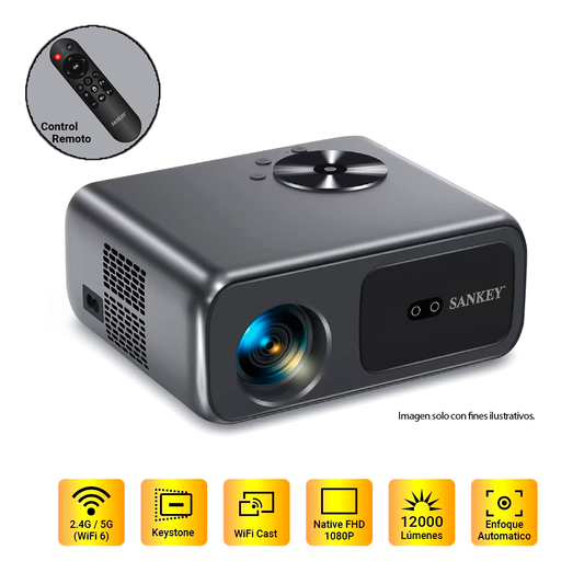 Proyector LED CP-S512 hasta 150" FHD Wi-Fi, Sankey