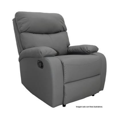 Sillón reclinable 857-GISELLEGO, color tono gris oscuro.