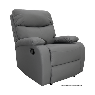Sillón reclinable 857-GISELLEGO, color tono gris oscuro.