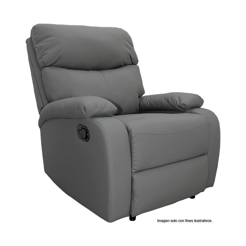 Sillón reclinable 857-GISELLEGO, color tono gris oscuro.