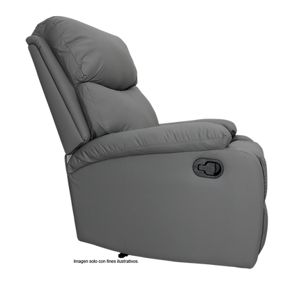 Sillón reclinable 857-GISELLEGO, color tono gris oscuro.