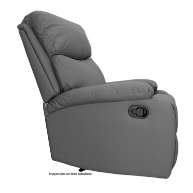Sillón reclinable 857-GISELLEGO, color tono gris oscuro.