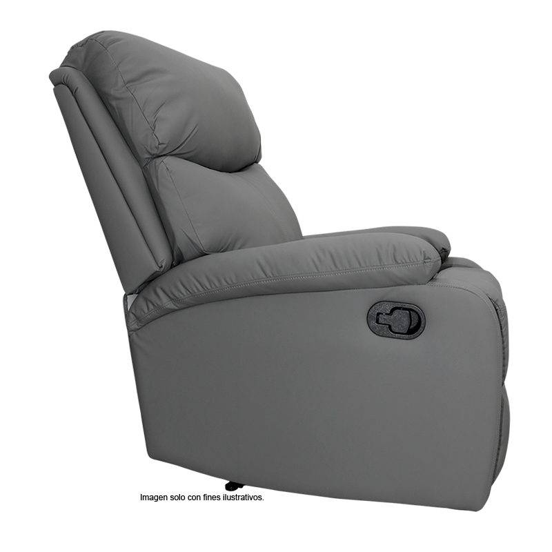 Sillón reclinable 857-GISELLEGO, color tono gris oscuro.